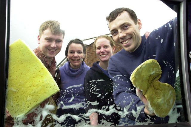In 2002 Lee Potts, Helen Potts, Nicola Belleini and Martin Belleini washed cars to fund a trip to Africa