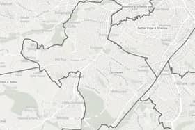 Ecclesall ward of Sheffield City Council is being keenly contested by the Green Party in the May 2, 2024 elections. Picture: Sheffield City Council ward map
