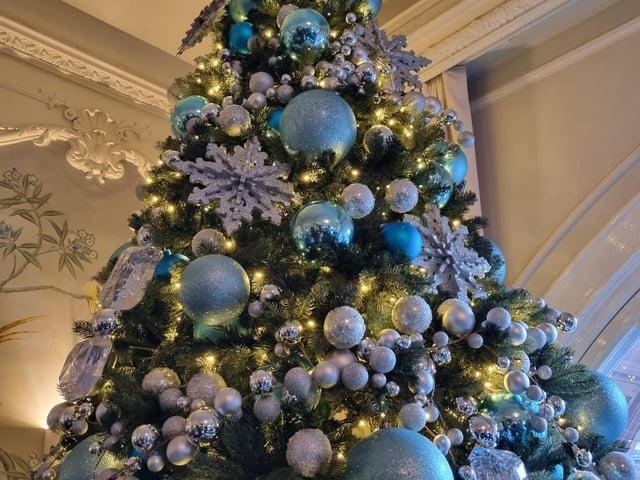 This tall tree almost touches the ceiling rose at Dean Banks at The Pompadour.
Princes Street Waldorf Astoria - The Caledonian, www.deanbanks.co.uk