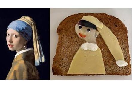Caroline Barnes, a human resources business partner at the University of Portsmouth, has been recreating famous paintings on her toast
