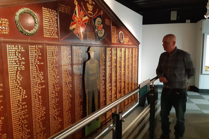 The World War One memorial to the fifth battalion, KOYLI, in Danum Gallery, Library and Museum