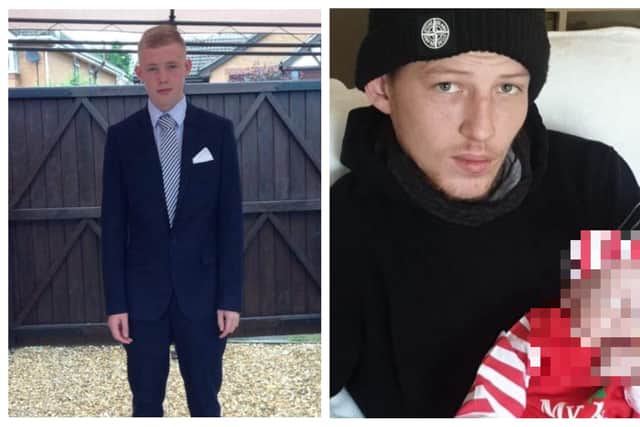 Josh Hydes, left, and his uncle Tommy Hydes, right, drowned after the car in which they were travelling came off the road near Meadowhall in Sheffield and plunged into the River Don, an inquest heard