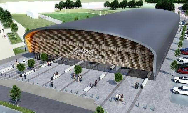 The expected look of Park Community Arena expected to be complete by Summer 2023.