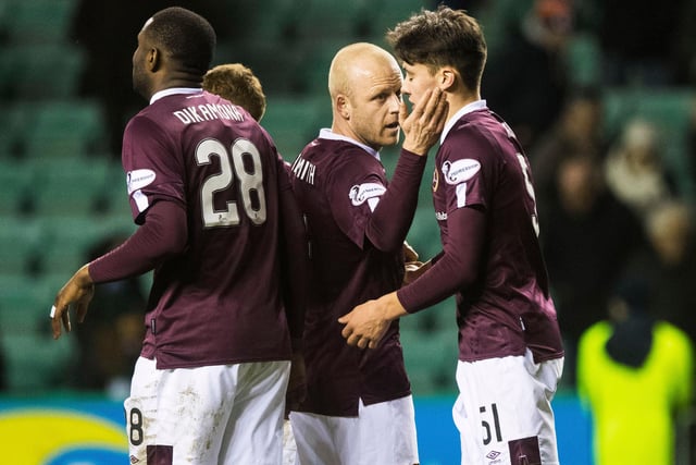 Between the 10th of November and 21st of December, Hearts scored only one goal. Which player scored it?