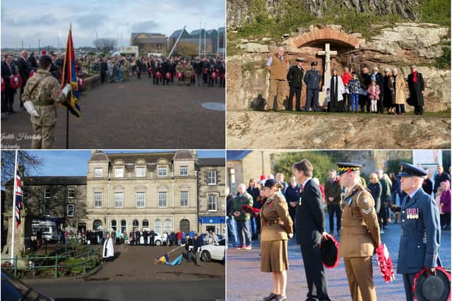 Remembrance services in Northumberland.