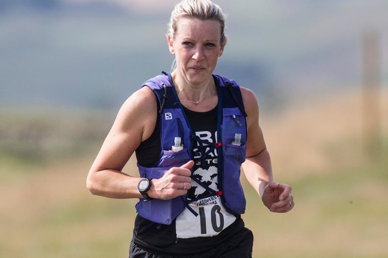 Viv Watson, of Denholm, won the ladies' 14-mile trail race on Sunday