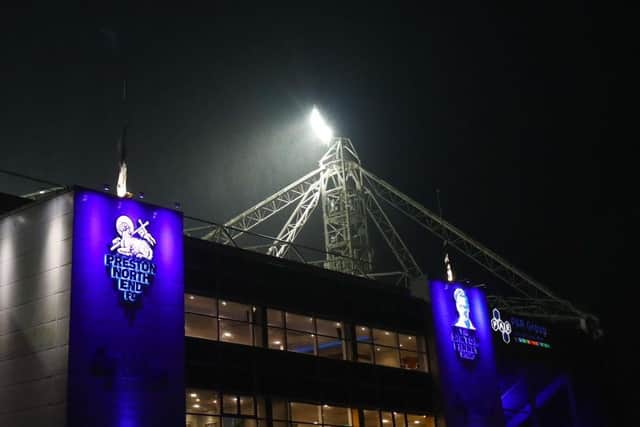 PRESTON, ENGLAND - OCTOBER 27: A general view outside the stadium prior to the Carabao Cup Round of 16 match between Preston North End and Liverpool at Deepdale on October 27, 2021 in Preston, England. (Photo by Lewis Storey/Getty Images)