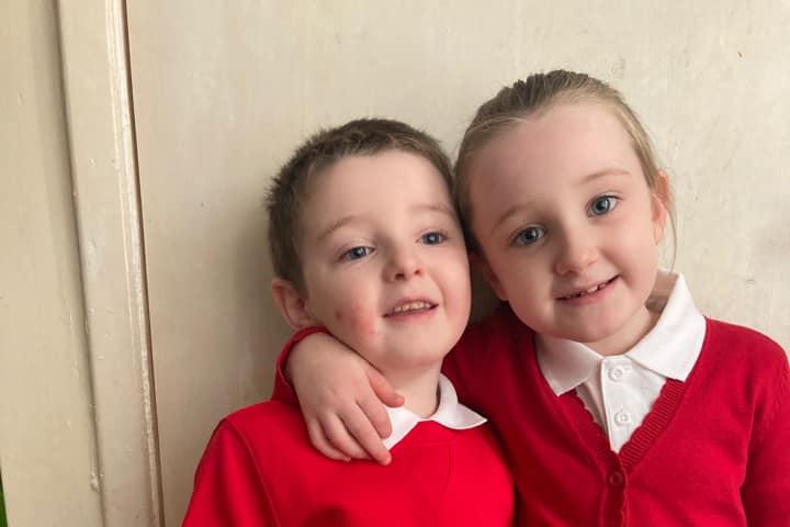 Damian and Kara going into nursery and Year 2 respectively.