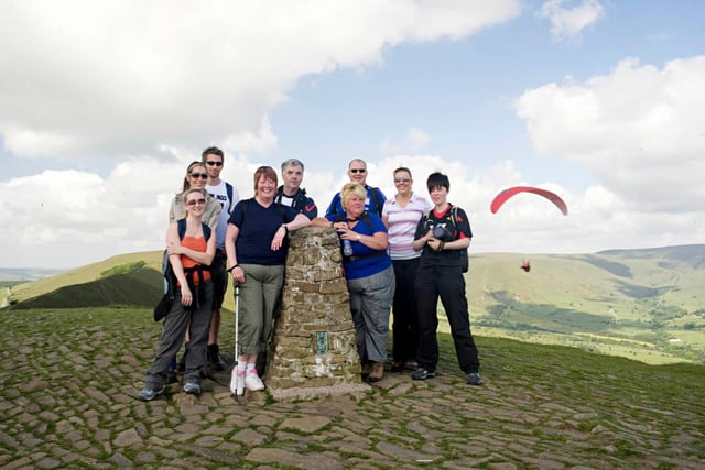 Rovers staff at the top of Mam Tor in 2009