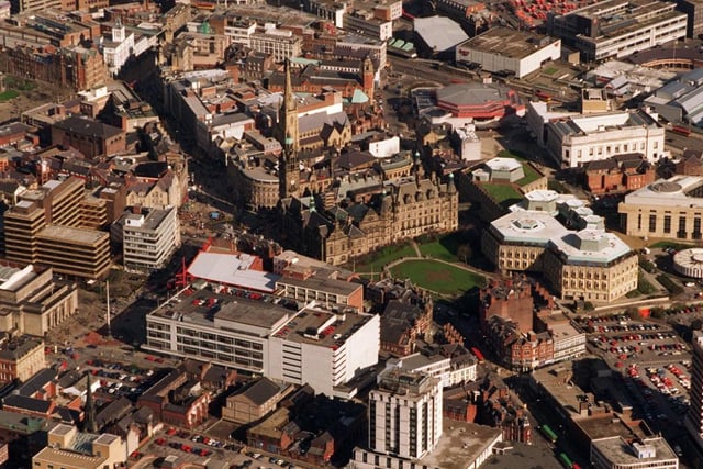 What landmarks can you pick out from this 1997 aerial shot