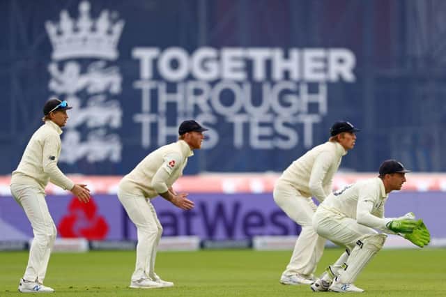 (L-R) England's Joe Root, Ben Stokes, Zak Crawley and Jos Buttler in action last summer. Photo: MICHAEL STEELE/POOL/AFP via Getty Images