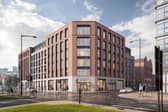 Visuals for a six-storey residential and commercial block at 180 Shalesmoor. Sheffield City Council has agreed to sell the developer a plot of vacant land next to the site. Picture: Urbana Town Planning