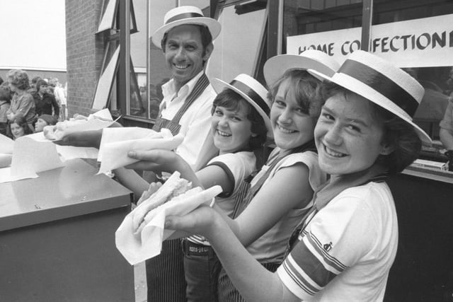 Pictured at Monkwearmouth are Gerry Ash, Lyn Waldron, Tracey Williams and Sandra Ash at the hot dog stand.