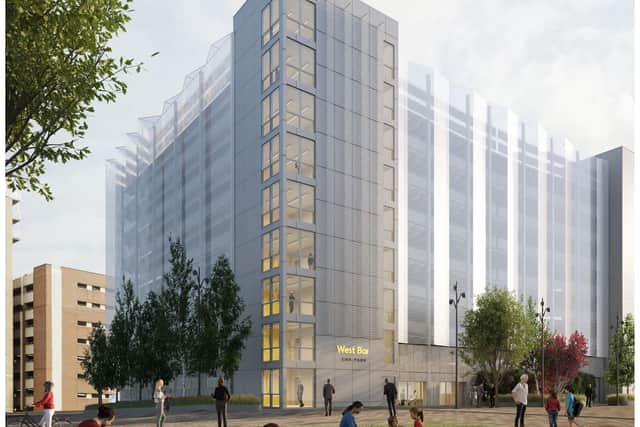 Artists' impression of the West Bar Square development project. A new 470 vehicle car park has just been approved by Sheffield Council for the scheme.