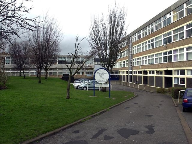 A view of the Myers Grove school buildings in February 2004