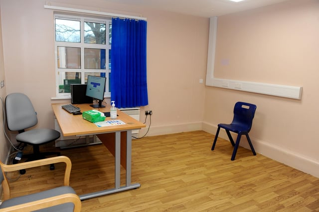 The Portsmouth NHS Covid-19 Vaccination Centre at Hamble House based at St James Hospital is set to open on Monday, February 1.

Pictured is: One of the reception areas where people will first go when they arrive for their vaccination.

Picture: Sarah Standing (310121-1756)