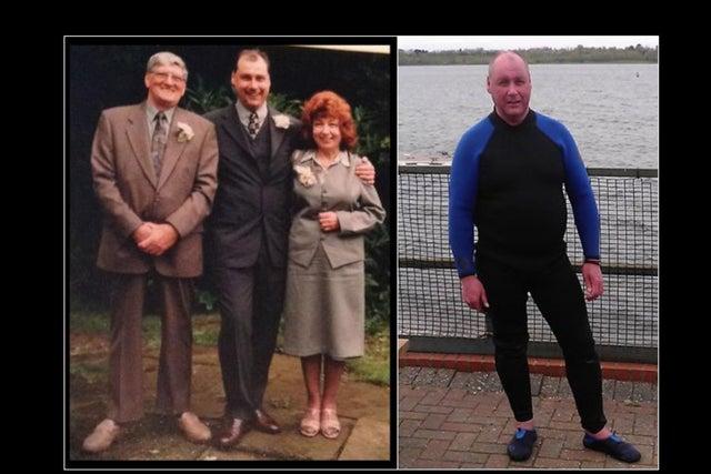 Left - Maurice Dunnington, pictured with his son Keith (centre) and his wife Lillian. Right - Keith Dunnington