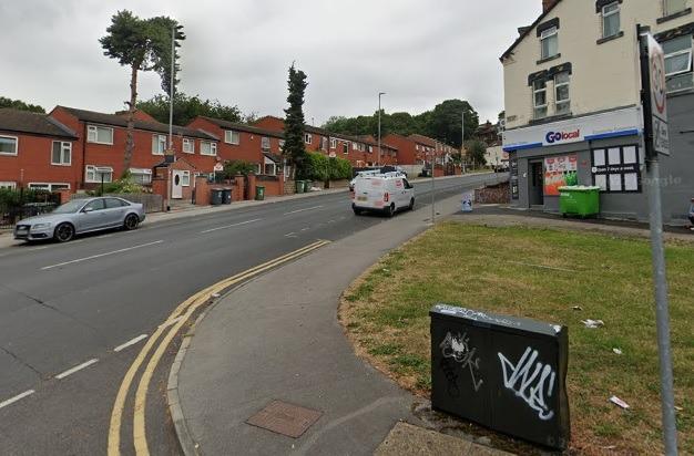 Westfield Road, Woodsley Road and Rosebank Road in Burley also recorded 592 crimes between March 2023 and February 2024