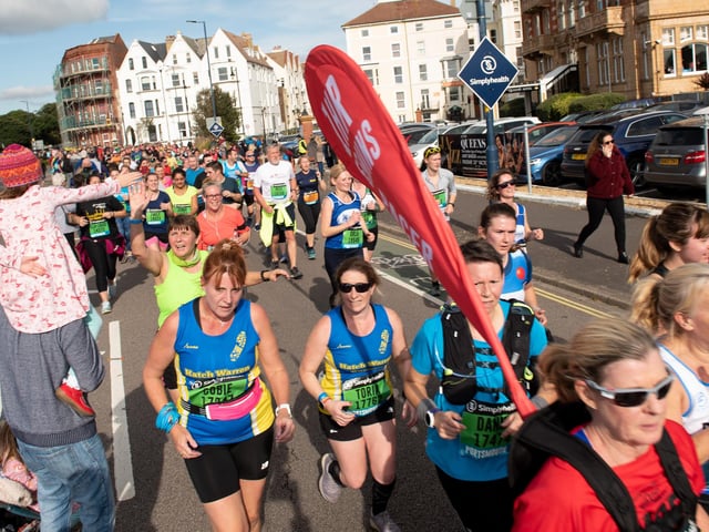 Action from the Great South Run. (201019-259)