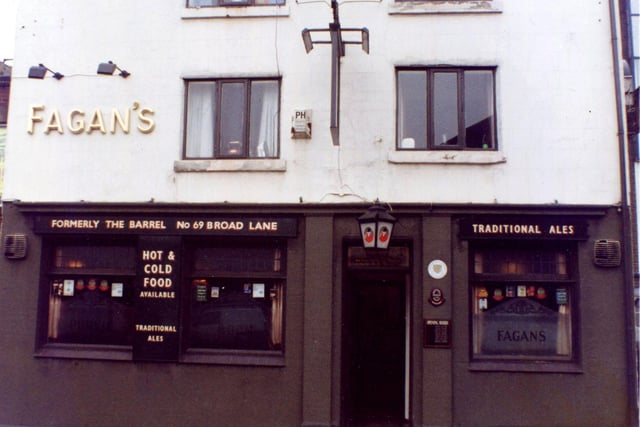 Fagan's Pub, Broad Lane, Sheffield, in 1995.