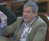 Sheffield City Council planning and highways committee member Coun Henry Nottage, speaking about plans for the Cole Brothers building, Mach 10, 2026. Picture: Council webcast