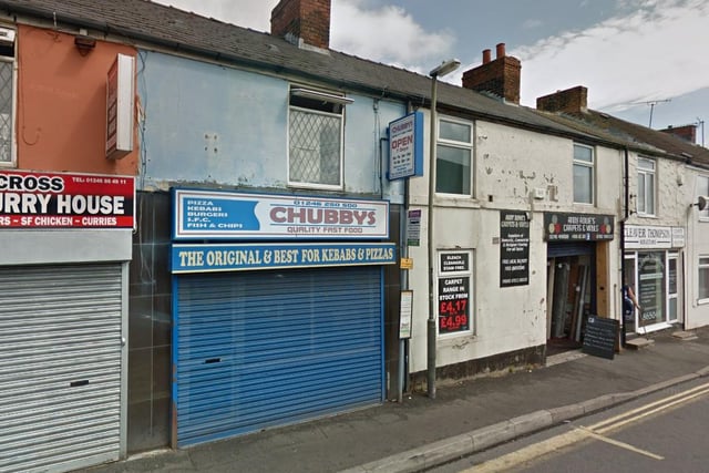 It's a fast food place called Chubby's, need I say more. This one is in Clay Cross.