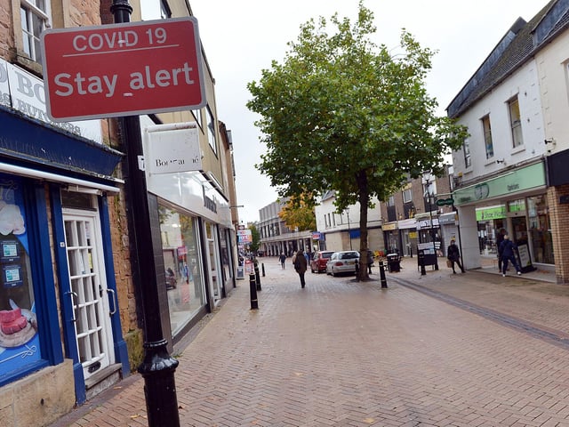 Mansfield town centre in new tier two lockdown.