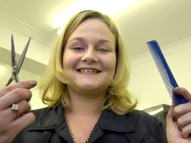 Doncaster hairdresser Emma Dillon in the 2001 World championships