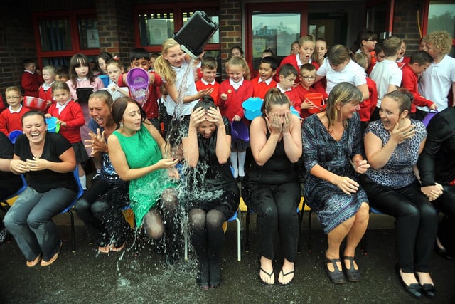 Look at the fun  they had at Brougham Primary School where the pupils got to soak the staff. Were you in the picture?