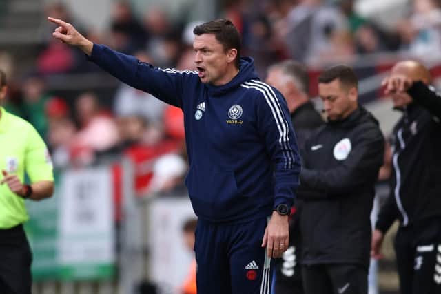 Paul Heckingbottom must select his Sheffield United team to face Cardiff City: Darren Staples / Sportimage