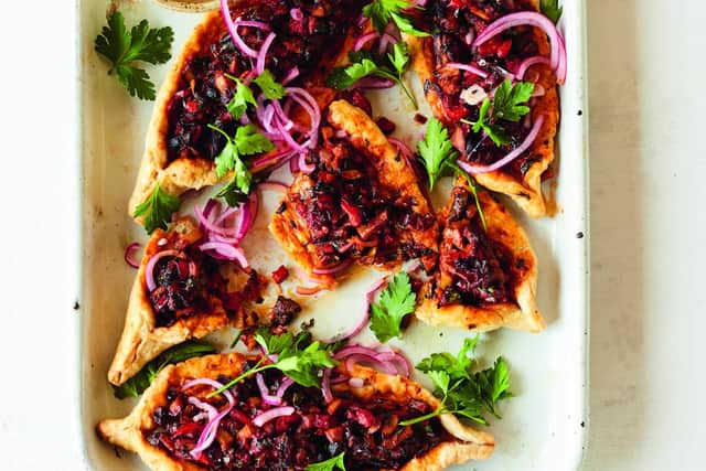 One of the recipes from the book, which is on sale now, for Turkish pide