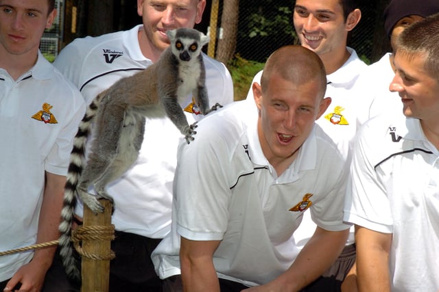 Doncaster Rovers players were introduced to the wildlife at the Yorkshire Wildlife Park in 2009
