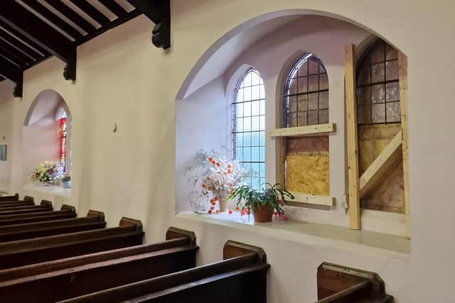 A stained glass window at St James Church, Woodhouse, was vandalised during another break-in