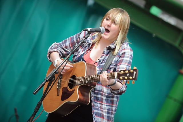 Sarah Monteith entertains the crowds at Grangemouth Music Festival - the talented performer has since gone onto greater things with the band Primes