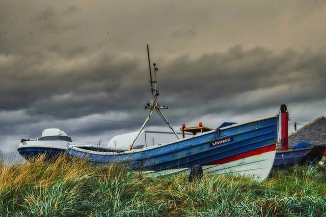 The weather rolls in at Boulmer Beach.