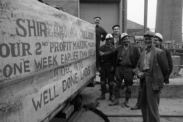 Shirebrook Colliery's 1,000,000 tonnes in 1970, beating 1969's record.