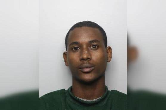 Pictured is Debesay Teklehaymanot, aged 19, of Ellerton Road, Sheffield, who has been sentenced to a custodial term of ten years of detention after he was found guilty of three robberies, possessing a bladed article in public - namely an axe - and one count of assault.