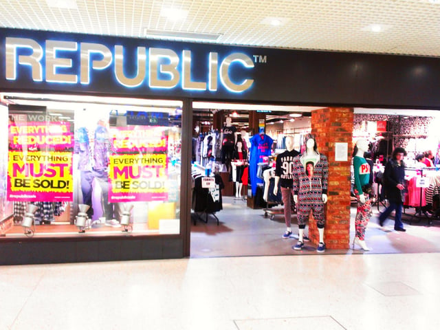Republic in the Four Seasons Shopping Centre, Mansfield pictured in 2013