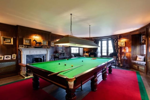 The castle also includes a playroom large enough to hold a number of guests and a snooker table, as well as a cinema room in the west wing, and a state of the art gym.