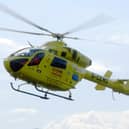 File picture shows an air ambulance