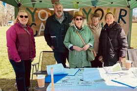 Members of the Rose Garden Cafe partnership holding a stall in Graves Park, Sheffield to gather responses to a public consultation on the future of the building. Picture: Andy Kershaw