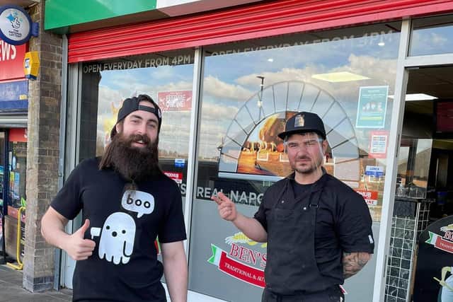 Ben's Pizza employee pictured with Beard Meets Food (Adam Moran)