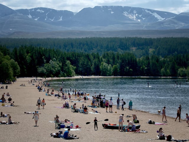 You might find yourself catching the sun here as the last patches of snow hang on to the nearby mountains.
