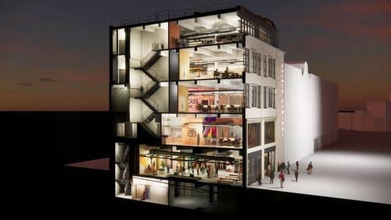 An image issued by Sheffield City Council showing what the Event Central entertainment venue on Fargate in the city centre will look like