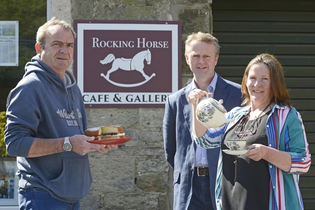 TripAdvisor rating 5/5

It opened in 2017 and promotes the use of local produce in the cafe and the stocking of local crafts in the small shop. Pictured are Steve Large, Andrew Byne and Julie Large. Picture by Jane Coltman