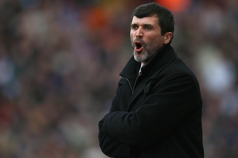 Sunderland manager Roy Keane shouts instructions during the Barclays Premier League match between Aston Villa and Sunderland.