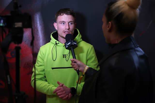 Dalton Smith talks to the media ahead of his british title bout: Mark Robinson Matchroom Boxing