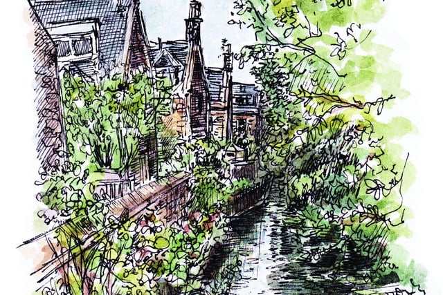 During lockdown, my outdoor sketching was practically non-existent. This sketch from the Water of Leith, near Stockbridge, was one of my first where I could just relax. It was great to be back.