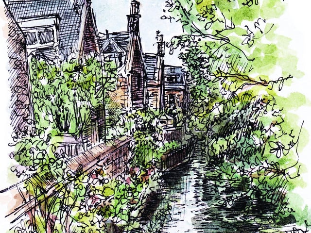 During lockdown, my outdoor sketching was practically non-existent. This sketch from the Water of Leith, near Stockbridge, was one of my first where I could just relax. It was great to be back.