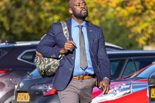 Louis Saha Matturie has been accused of sexually assaulting a woman at a Sheffield Wednesday footballer's house in Sheffield. He is appearing at Chester Crown Court, where he has denied multiple sex offences against a string of young women. Photo: David Rawcliffe/PA